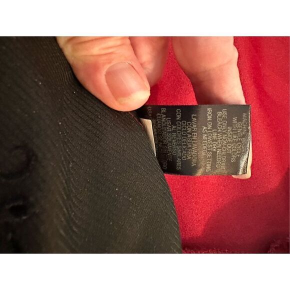 Studio I Women's Burgundy Red Zip-Up Collared Long-Sleeve Jacket Size Large - Picture 9 of 12